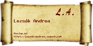 Lezsák Andrea névjegykártya