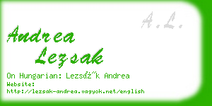 andrea lezsak business card